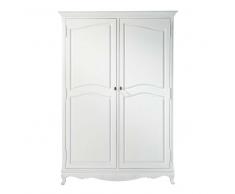 Armadio bianco in legno di paulonia L 130 cm Joséphine