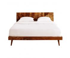 Letto in massello di legno di sheesham 160 x 200 cm Quadra