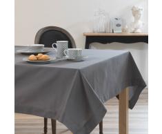 Tovaglia quadrata tinta unita grigio antracite in cotone 170 x 170 cm