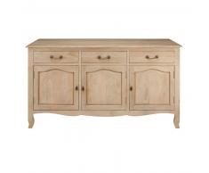 Credenza a 3 ante e 3 cassetti in legno massello di mango Colette