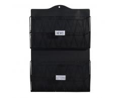 Portariviste da parete in metallo nero 35 x 51 cm BLACK