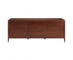 Credenza 2 porte 3 cassetti in legno massello di noce Buckingam