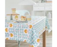 Tovaglia rivestita in cotone blu 140 x 250 cm SVEA