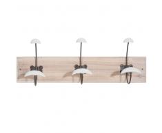 Attaccapanni 3 ganci in legno MONSELET