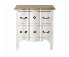 Comodino bianco in mango con cassetto L 54 cm Versailles
