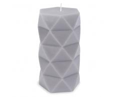 Candela grigia H 15 cm ORIGAMI