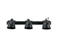 Applique con 3 faretti orientabili in metallo L.65 cm NOIRE