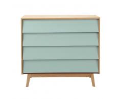 Cassettone vintage blu in legno L 90 cm Fjord