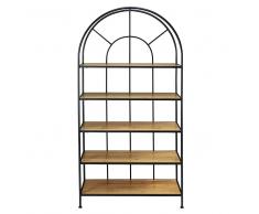 Scaffale nero in abete e metallo Orangerie