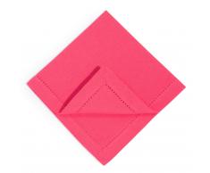 4 tovaglioli rosa lampone in cotone 40 x 40 cm
