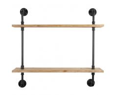 Scaffale nero in abete e metallo NEVA