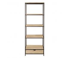 Scaffale stile industriale in abete massiccio e metallo Long Island