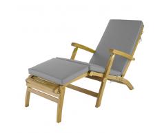Materasso grigio per chaise longue L 185 cm Oléron