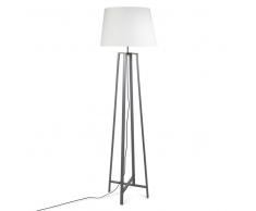 Lampada da terra in metallo grigio H 160 cm GARDEN