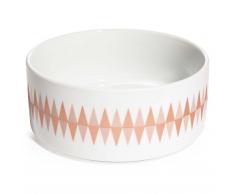 Insalatiera con motivi triangolari in porcellana D 24 cm COPPER