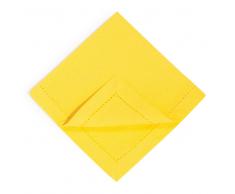 4 tovaglioli color giallo in cotone 40 x 40 cm