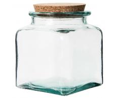 Vaso quadrato in vetro H 24 cm