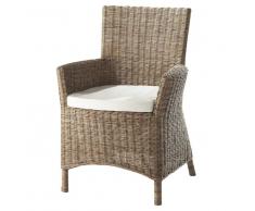 Poltrona diritta in rattan Hampton