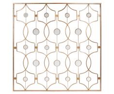 Arredo da parete dorato con specchi in metallo 88 x 88 cm GATSBY