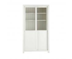 Vetrina bianca in massello di legno L 110 cm White