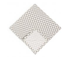 4 tovaglioli bianchi/grigi in cotone 40 x 40 cm ZIGGY