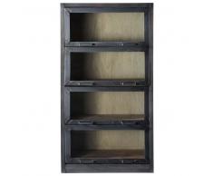 Vetrina nera in legno riciclato L 90 cm Edgar