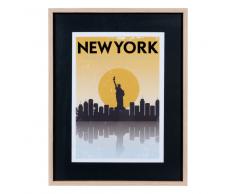 Quadro in legno giallo 28 x 37 cm YELLOW NEW YORK