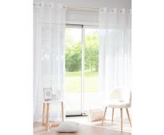 Tenda con motivi argentati con occhielli 140 x 250 cm VERA
