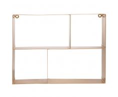 Scaffale a muro in metallo dorato H 30 cm GYPSET GOLD