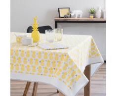 Tovaglia quadrata gialla in cotone 150 x 150 cm PINAPPLE