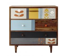 Cassettone vintage in massello di legno di sheesham L 94 cm Wallpaper