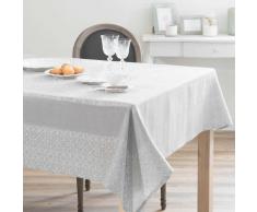 Tovaglia grigia in cotone e lino 170 x 250 cm LISBONNE