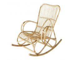 Sedia a dondolo in rattan Louisiane