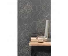 Carta da parati su tessuto non tessuto disegno grigio scuro H 10,05 m x L 0,53 m GOLDINGER