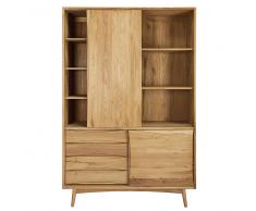 Credenza a 4 cassetti in legno massello di quercia e mango Almond