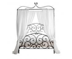 Letto a baldacchino 160 x 200 in acciaio marrone Sheherazad