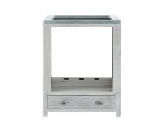 Mobile basso da cucina grigio in acacia per forno L 70 cm Zinc