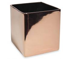 Portavaso quadrato in ceramica ramata COPPER