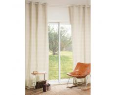Tenda beige in cotone con occhielli 110 x 270 cm WALES