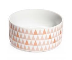 Insalatiera con motivi triangolari in porcellana D 19 cm COPPER