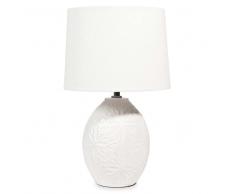 Lampada in ceramica bianca con abat-jour écru SUSAN