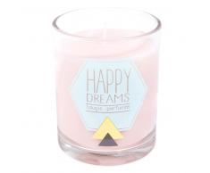 Candela profumata in vetro rosa H 10 cm HAPPY DREAMS