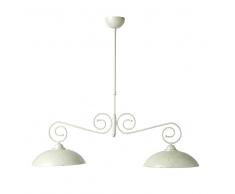 Lampadario doppio beige in metallo L 100 cm VERDON