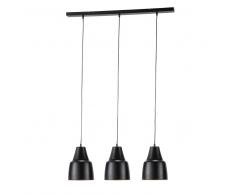 Lampadario triplo nero in metallo L 81 cm GUELIZ