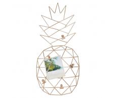 Bacheca per foto in metallo dorato H.53cm ANANAS
