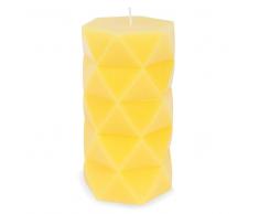 Candela gialla H 15 cm ORIGAMI