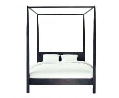 Letto a baldacchino 160 x 200 cm in massello di acacia Goa