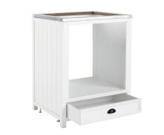 Mobile basso bianco da cucina in legno per forno L 70 cm Newport