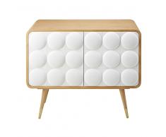 Credenza a 2 ante con motivi bianca Monroe