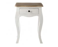 Comodino bianco in mango con cassetto L 42 cm Versailles